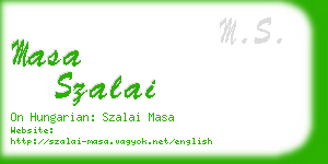 masa szalai business card